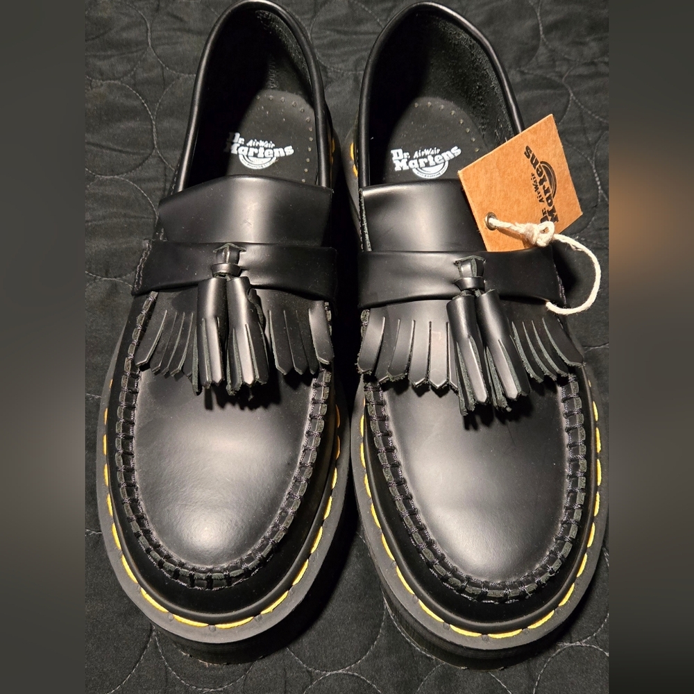Dr. Martens Black Leather Platform Loafers - Picture 11 of 11